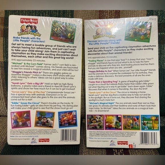 Fisher Price LITTLE PEOPLE New/Sealed VHS Movie -bundle of 2 - Picture 4 of 4